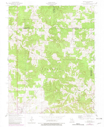 United States Geological Survey Maples, MO (1954, 24000-Scale) digital map