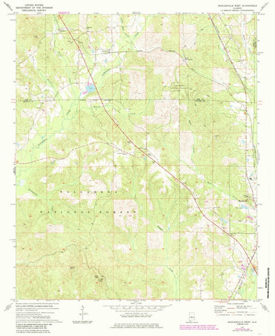 United States Geological Survey Maplesville West, AL (1971, 24000-Scale) digital map