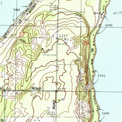 United States Geological Survey Mapleton, MI (1983, 25000-Scale) digital map