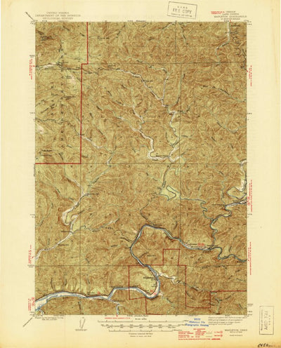 United States Geological Survey Mapleton, OR (1945, 62500-Scale) digital map
