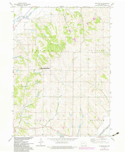 United States Geological Survey Mapleton SE, IA (1971, 24000-Scale) digital map