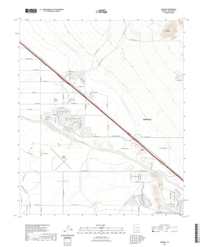 United States Geological Survey Marana, AZ (2021, 24000-Scale) digital map