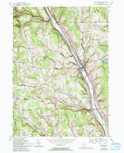 United States Geological Survey Marathon, NY (1950, 24000-Scale) digital map