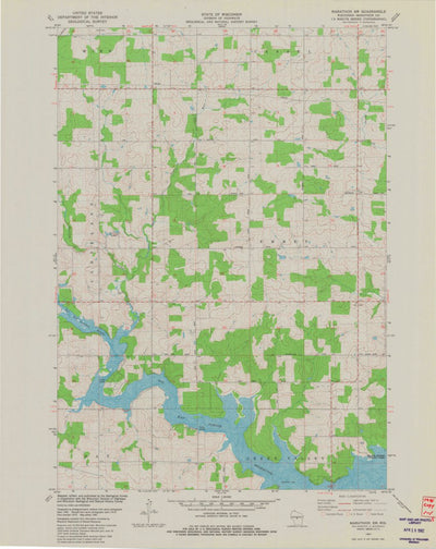 United States Geological Survey Marathon SW, WI (1981, 24000-Scale) digital map