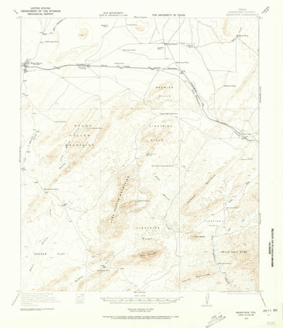 United States Geological Survey Marathon, TX (1920, 62500-Scale) digital map