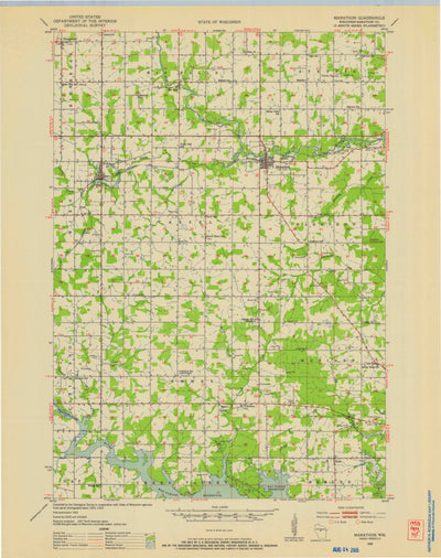 United States Geological Survey Marathon, WI (1953, 48000-Scale) digital map