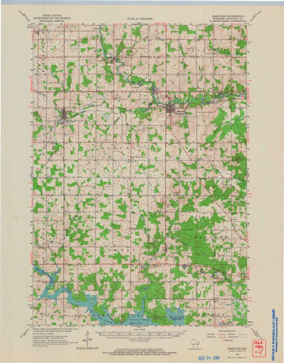 United States Geological Survey Marathon, WI (1963, 62500-Scale) digital map