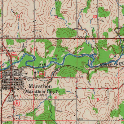 United States Geological Survey Marathon, WI (1963, 62500-Scale) digital map