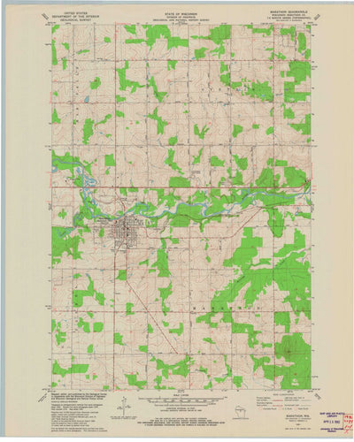 United States Geological Survey Marathon, WI (1981, 24000-Scale) digital map