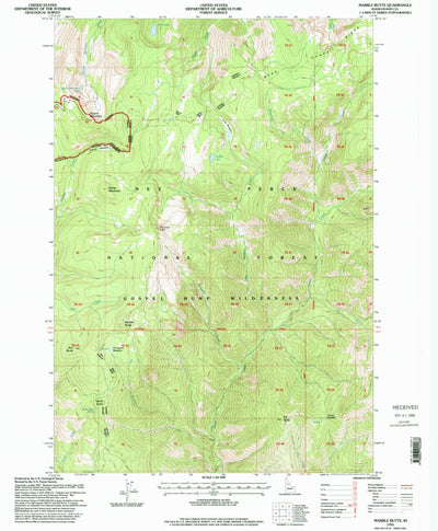 United States Geological Survey Marble Butte, ID (1995, 24000-Scale) digital map