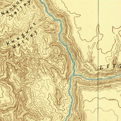 United States Geological Survey Marble Canyon W, AZ (1886, 250000-Scale) digital map
