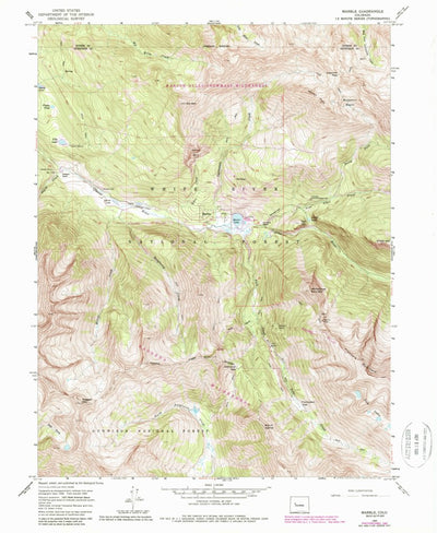 United States Geological Survey Marble, CO (1960, 24000-Scale) digital map