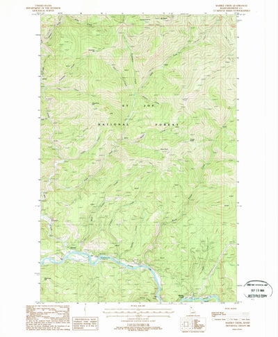 United States Geological Survey Marble Creek, ID (1988, 24000-Scale) digital map