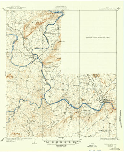 United States Geological Survey Marble Falls, TX (1932, 62500-Scale) digital map