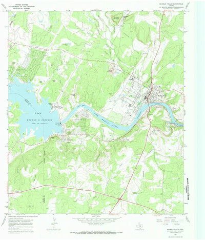 United States Geological Survey Marble Falls, TX (1967, 24000-Scale) digital map