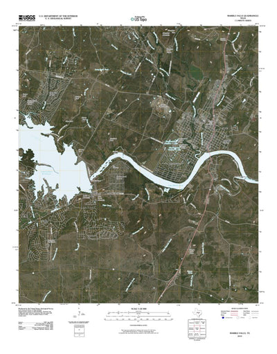 United States Geological Survey Marble Falls, TX (2010, 24000-Scale) digital map
