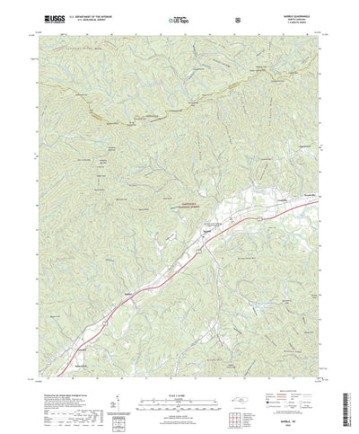 United States Geological Survey Marble, NC (2022, 24000-Scale) digital map