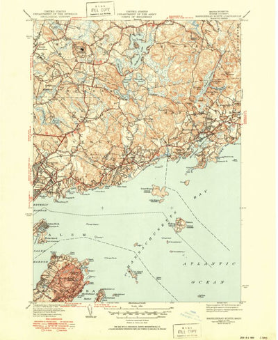 United States Geological Survey Marblehead North, MA (1945, 31680-Scale) digital map
