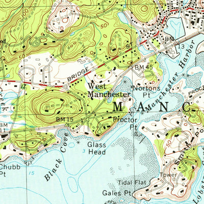 United States Geological Survey Marblehead North, MA (1970, 25000-Scale) digital map