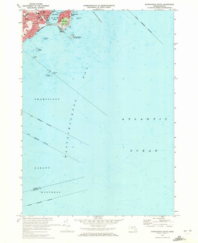 United States Geological Survey Marblehead South, MA (1970, 24000-Scale) digital map