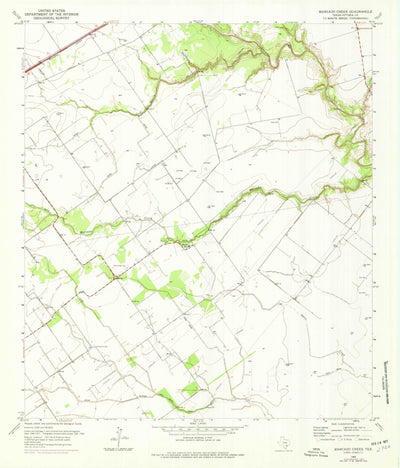 United States Geological Survey Marcado Creek, TX (1952, 24000-Scale) digital map