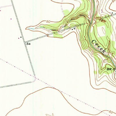 United States Geological Survey Marcado Creek, TX (1952, 24000-Scale) digital map
