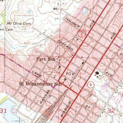 United States Geological Survey Marceline, MO (1953, 24000-Scale) digital map