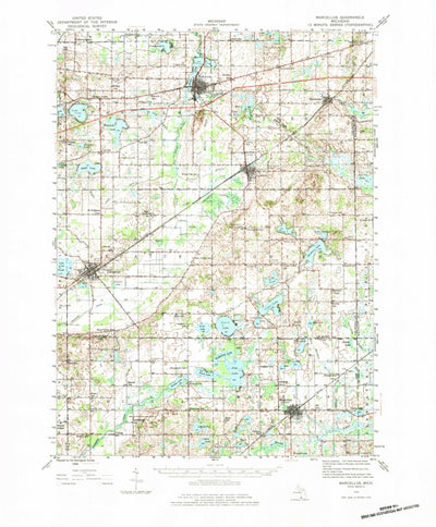 United States Geological Survey Marcellus, MI (1944, 62500-Scale) digital map