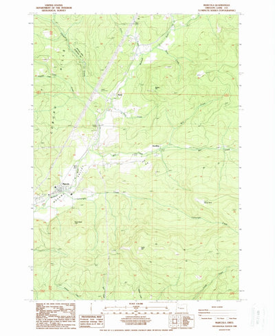 United States Geological Survey Marcola, OR (1988, 24000-Scale) digital map