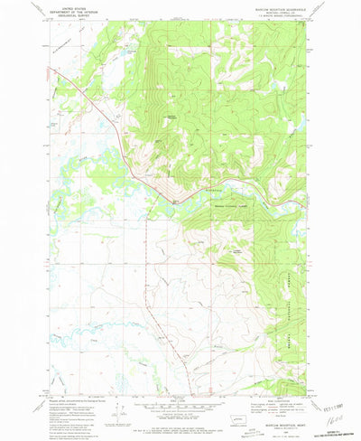 United States Geological Survey Marcum Mountain, MT (1968, 24000-Scale) digital map