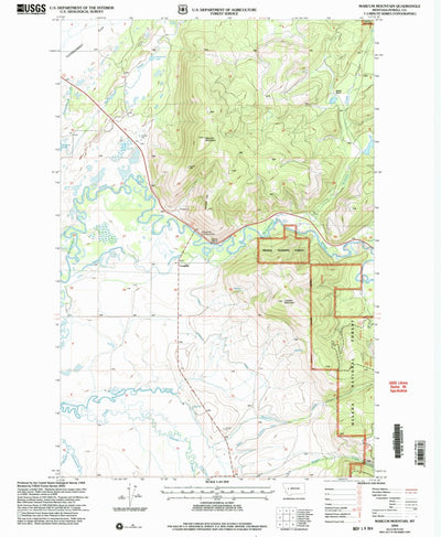 United States Geological Survey Marcum Mountain, MT (2001, 24000-Scale) digital map
