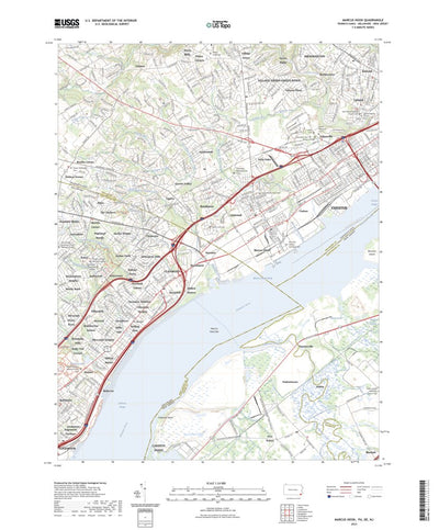 United States Geological Survey Marcus Hook, PA (2023, 24000-Scale) digital map