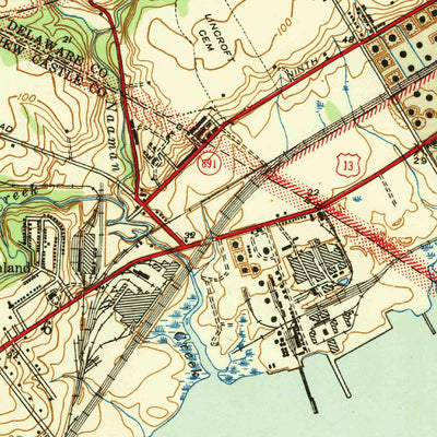United States Geological Survey Marcus Hook, PA-DE-NJ (1941, 31680-Scale) digital map