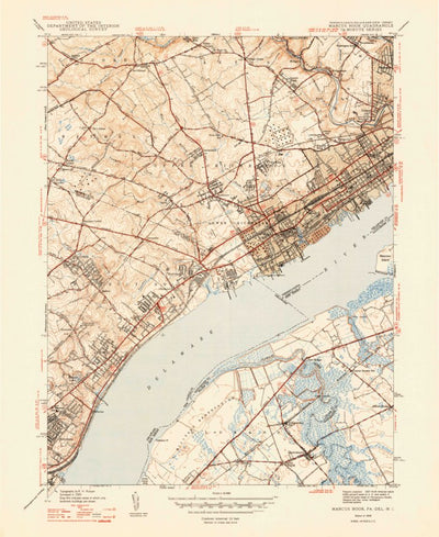 United States Geological Survey Marcus Hook, PA-DE-NJ (1948, 31680-Scale) digital map