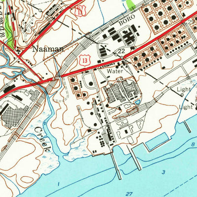 United States Geological Survey Marcus Hook, PA-DE-NJ (1953, 24000-Scale) digital map