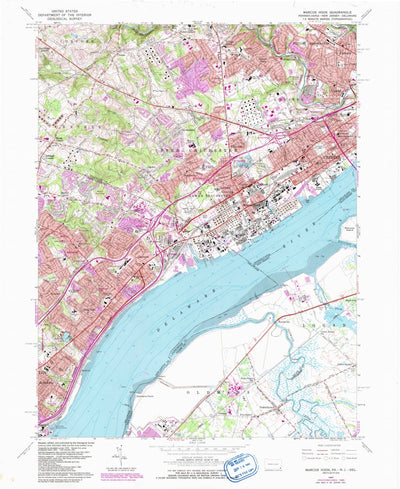 United States Geological Survey Marcus Hook, PA-DE-NJ (1967, 24000-Scale) digital map