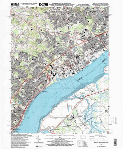 United States Geological Survey Marcus Hook, PA-DE-NJ (1995, 24000-Scale) digital map
