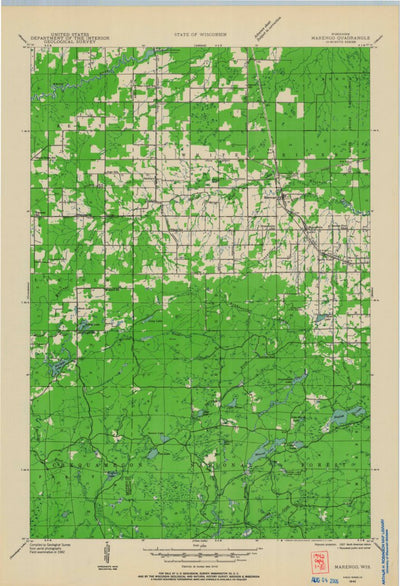 United States Geological Survey Marengo, WI (1942, 48000-Scale) digital map