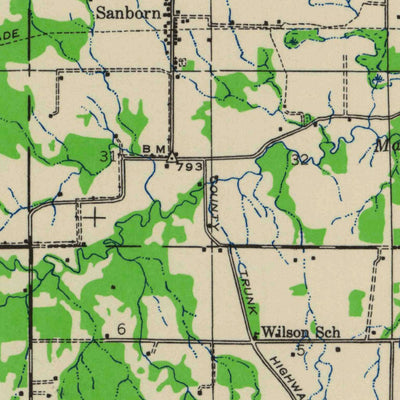 United States Geological Survey Marengo, WI (1942, 48000-Scale) digital map