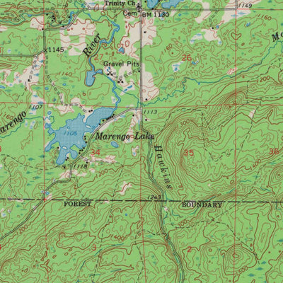 United States Geological Survey Marengo, WI (1967, 62500-Scale) digital map