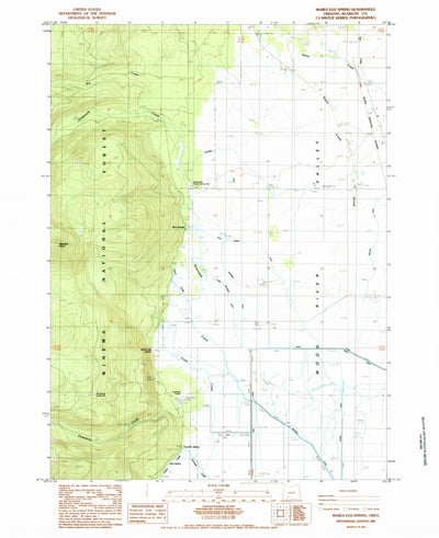 United States Geological Survey Mares Egg Spring, OR (1985, 24000-Scale) digital map