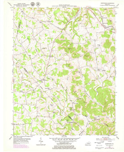 United States Geological Survey Maretburg, KY (1953, 24000-Scale) digital map