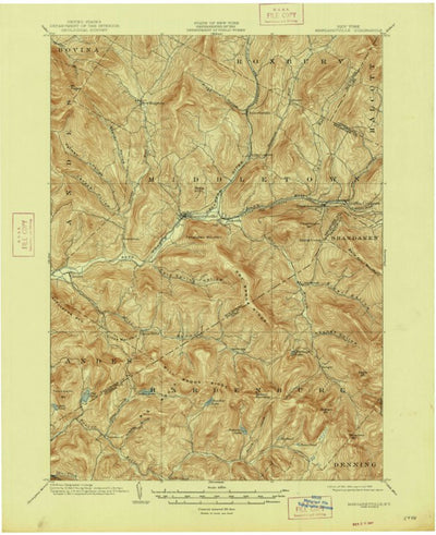 United States Geological Survey Margaretville, NY (1904, 62500-Scale) digital map