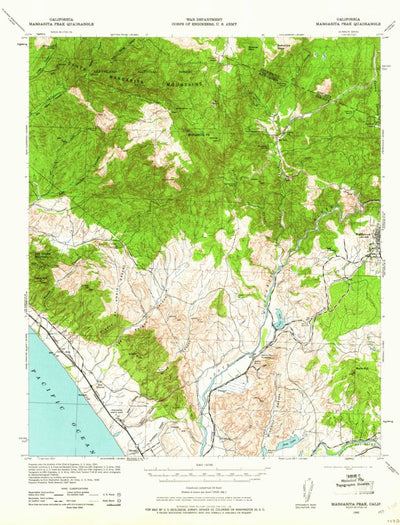 United States Geological Survey Margarita Peak, CA (1941, 62500-Scale) digital map