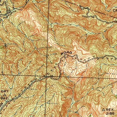 United States Geological Survey Margarita Peak, CA (1942, 62500-Scale) digital map