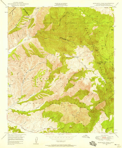 United States Geological Survey Margarita Peak, CA (1949, 24000-Scale) digital map