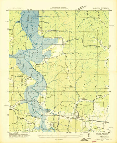 United States Geological Survey Margerum, AL-MS (1936, 24000-Scale) digital map
