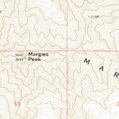 United States Geological Survey Margies Peak, AZ (1973, 24000-Scale) digital map