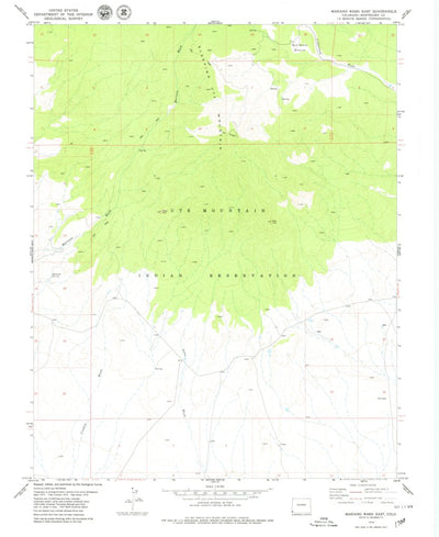United States Geological Survey Mariano Wash East, CO (1979, 24000-Scale) digital map