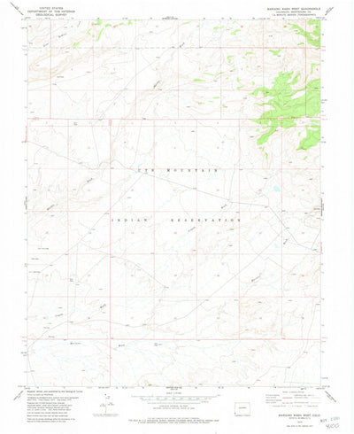 United States Geological Survey Mariano Wash West, CO (1979, 24000-Scale) digital map